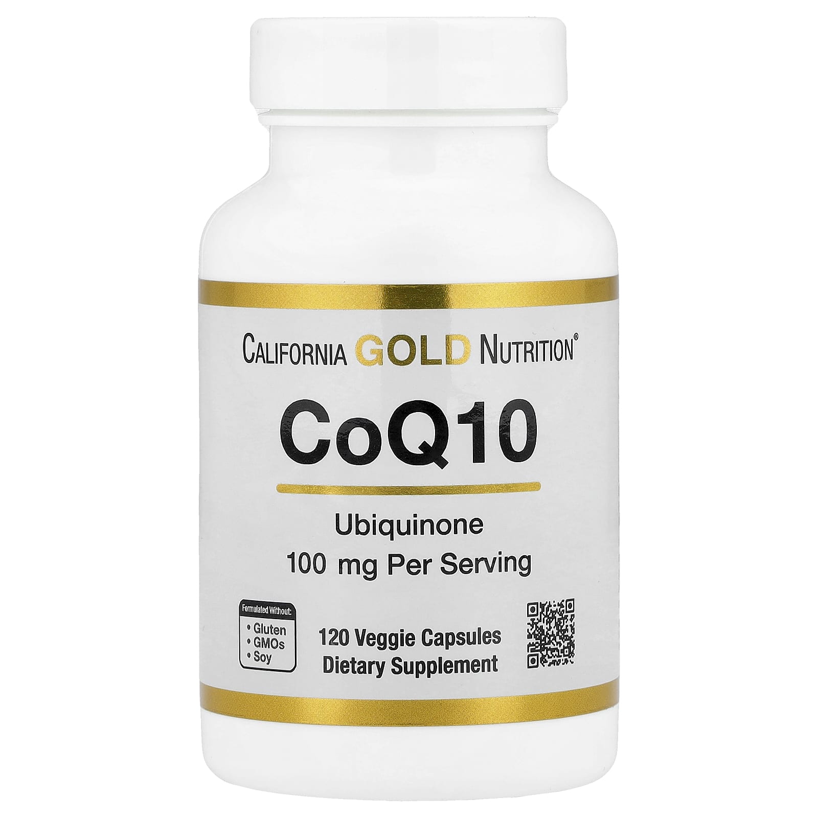 California Gold Nutrition, CoQ10, USP Grade Ubiquinone, 100 mg, 120 Veggie Capsules