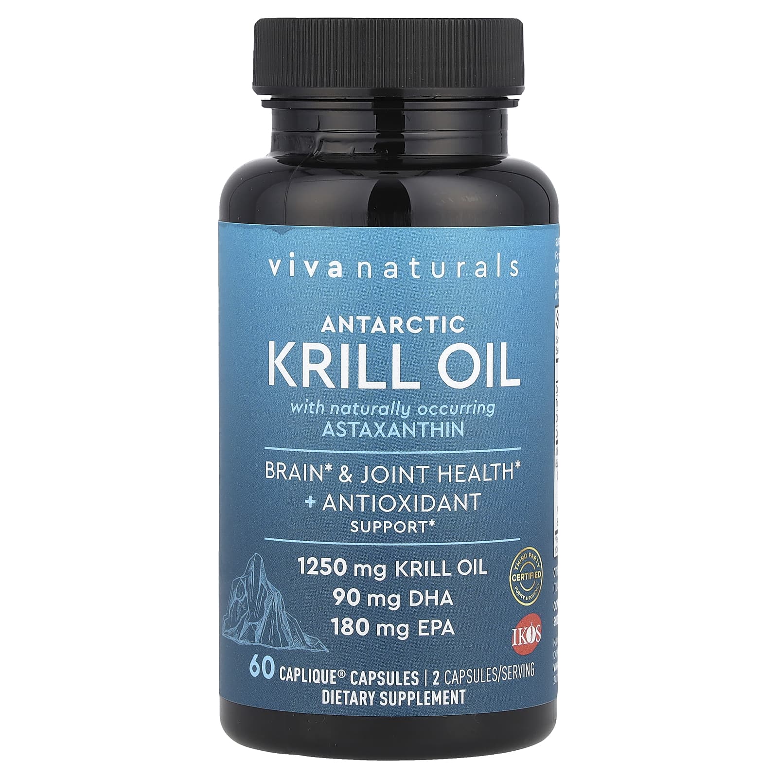 Viva Naturals, Antarctic Krill Oil with Astaxanthin, 60 Caplique® Capsules