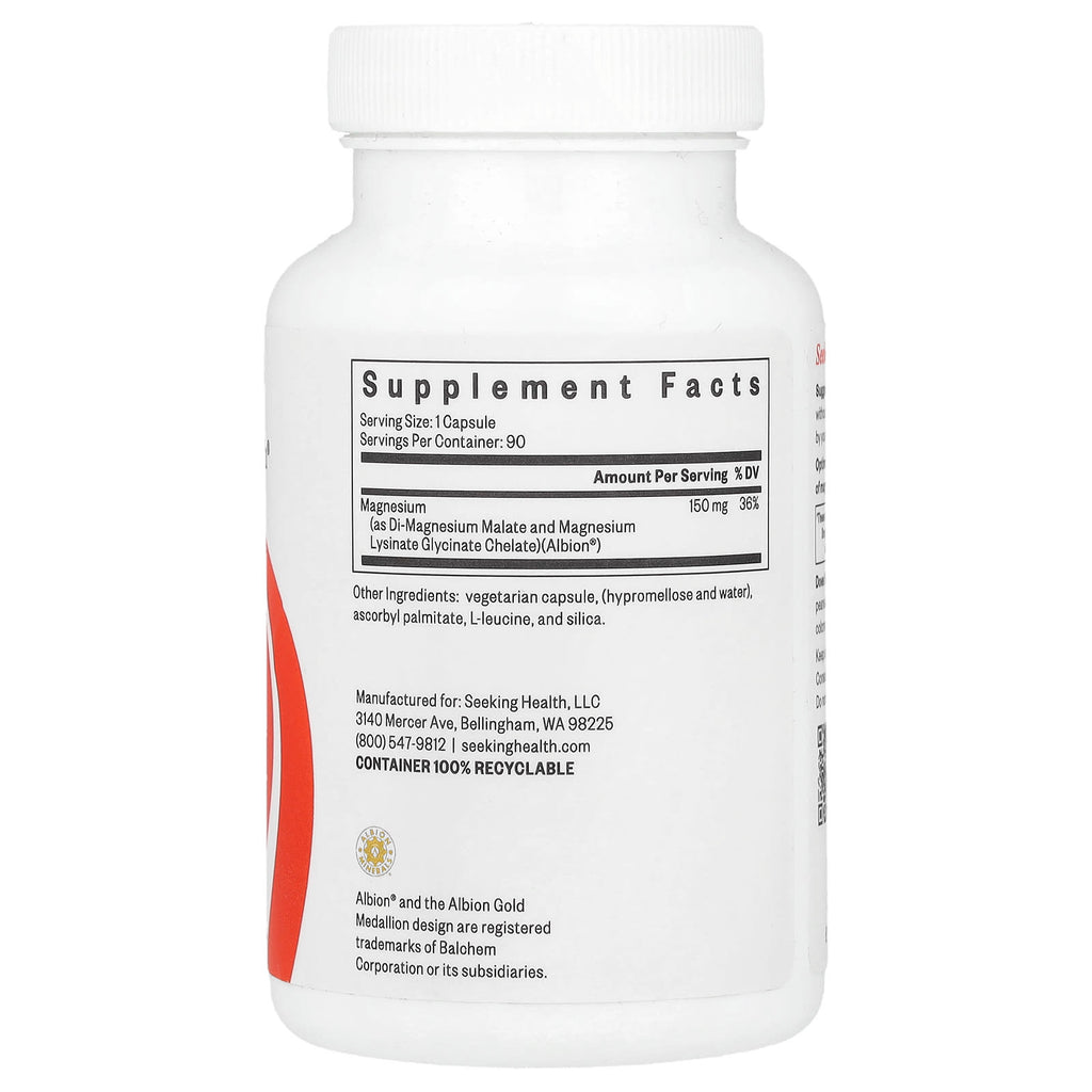 Seeking Health, Optimal Magnesium, 150 mg, 90 Vegetarian Capsules