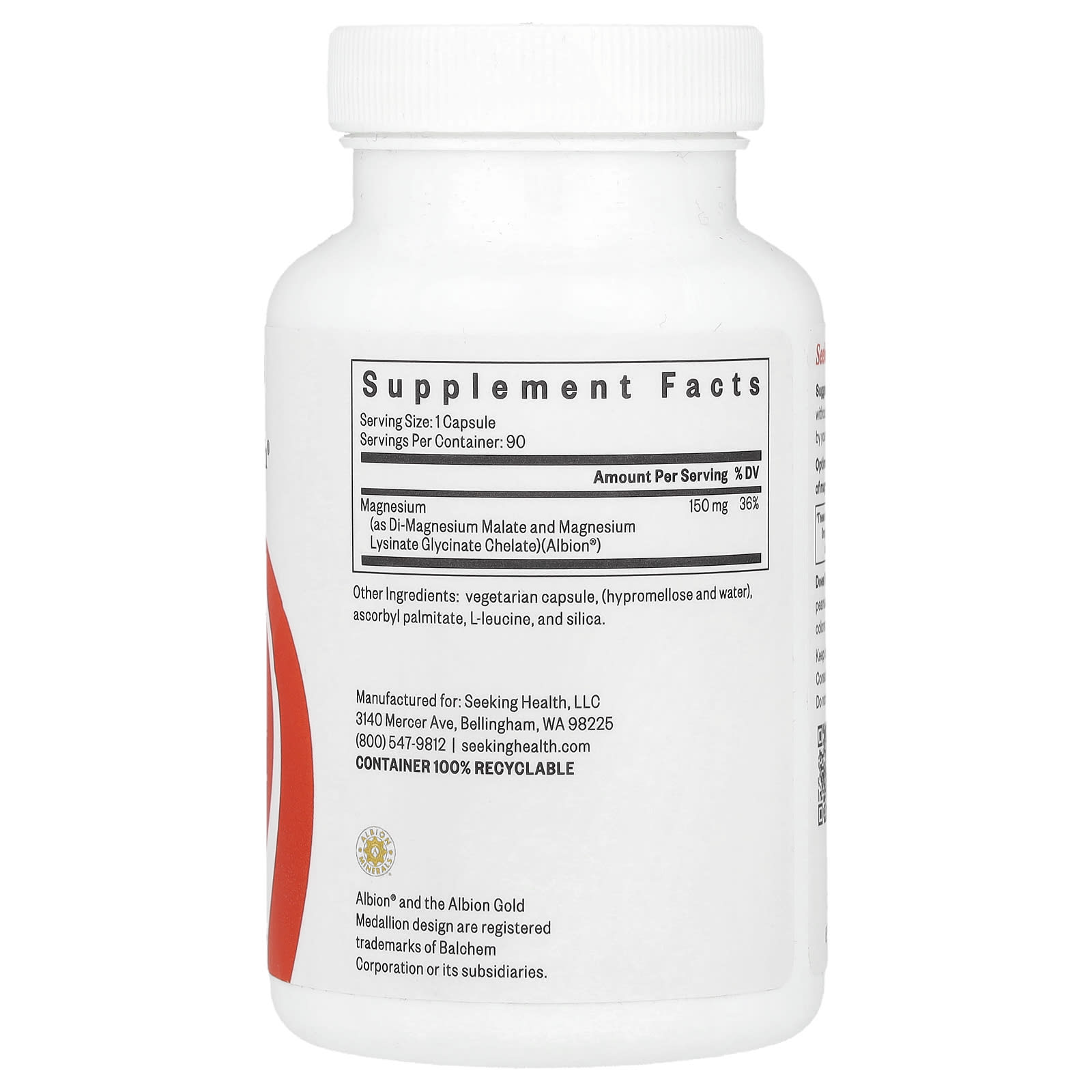 Seeking Health, Optimal Magnesium, 150 mg, 90 Vegetarian Capsules