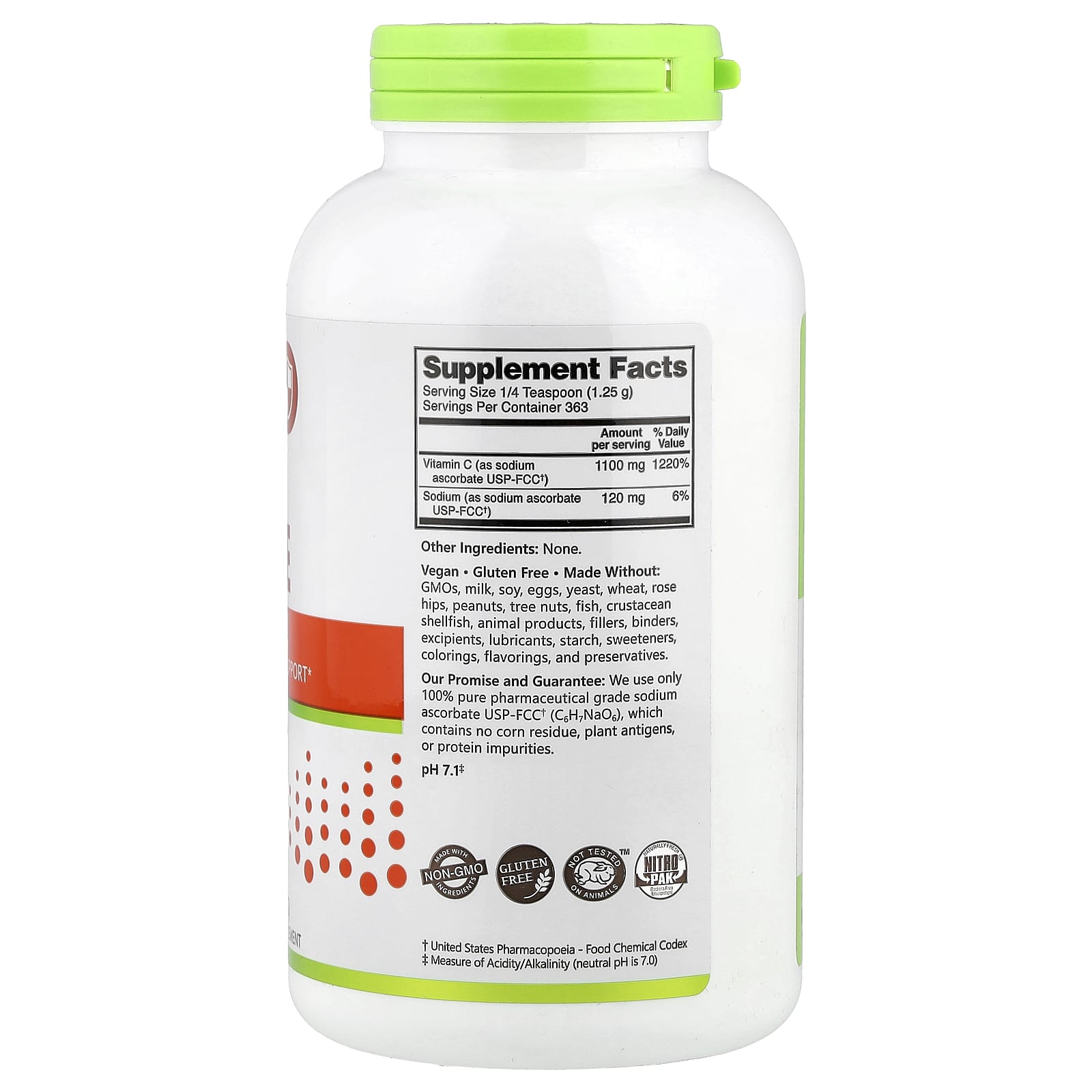 NutriBiotic, Immunity, Sodium Ascorbate, Crystalline Powder, 16 oz (454 g)