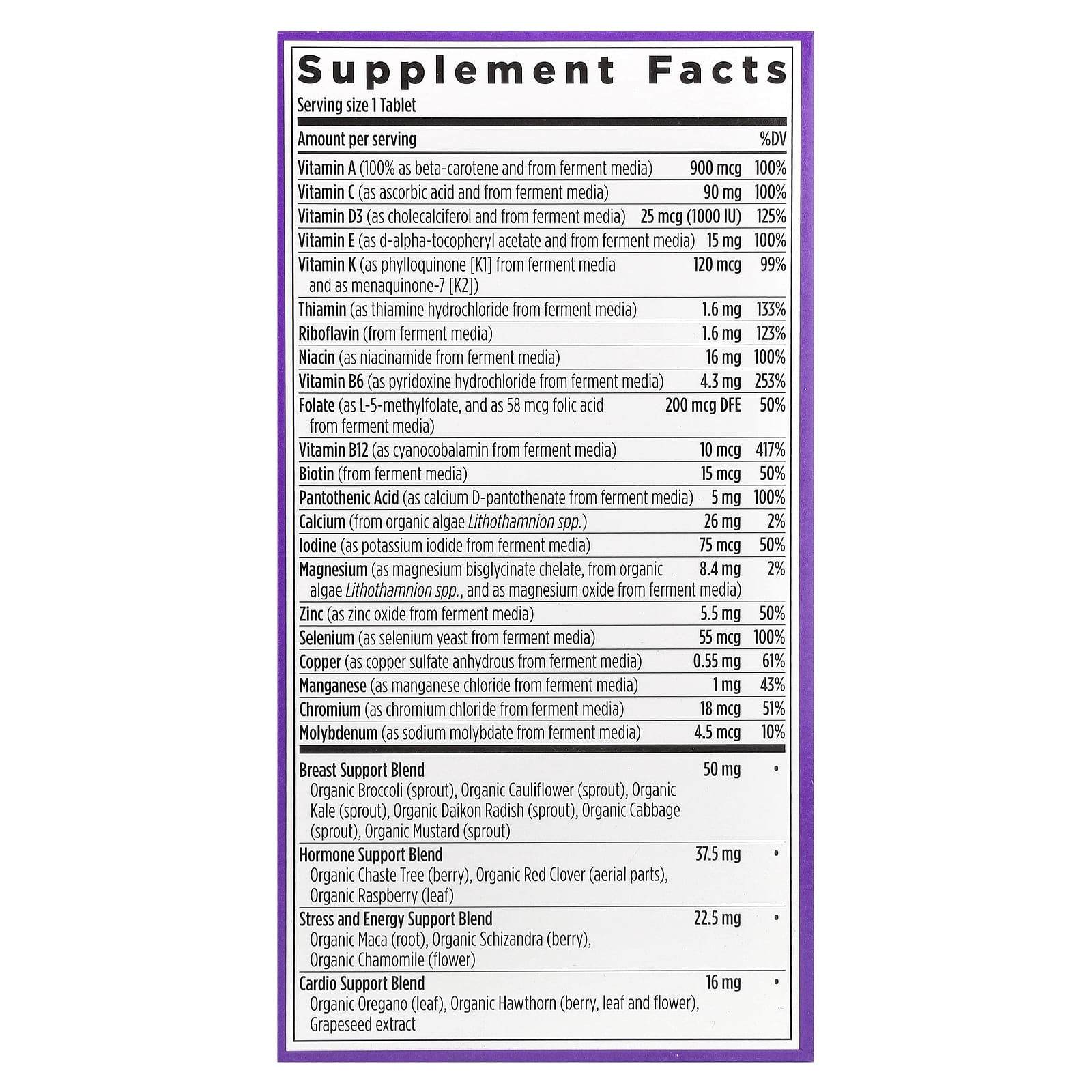 New Chapter, One Daily Every Woman's™ Multivitamin 40+, 72 Vegetarian Tablets