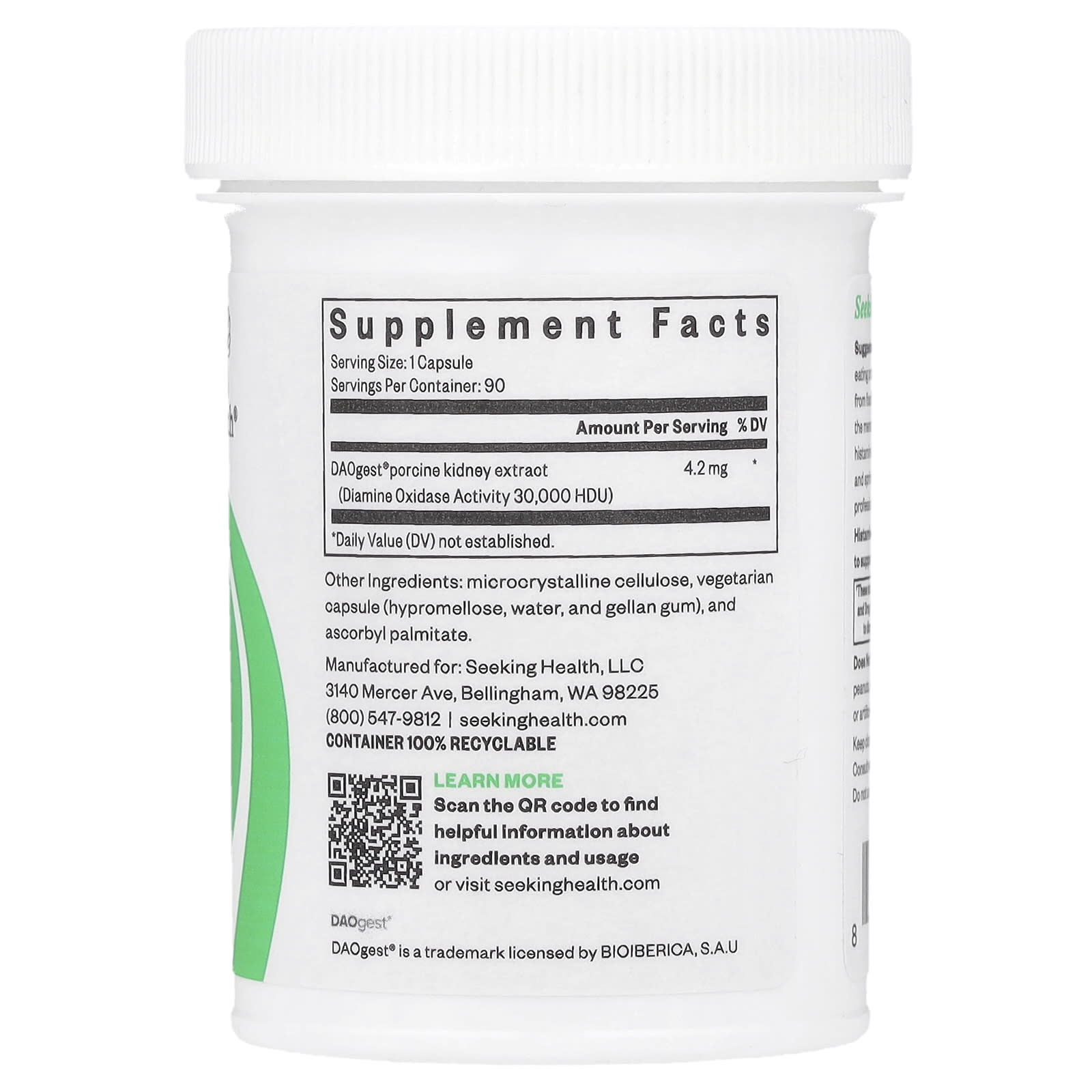 Seeking Health, Histamine Digest, 4.2 mg, 90 Capsules