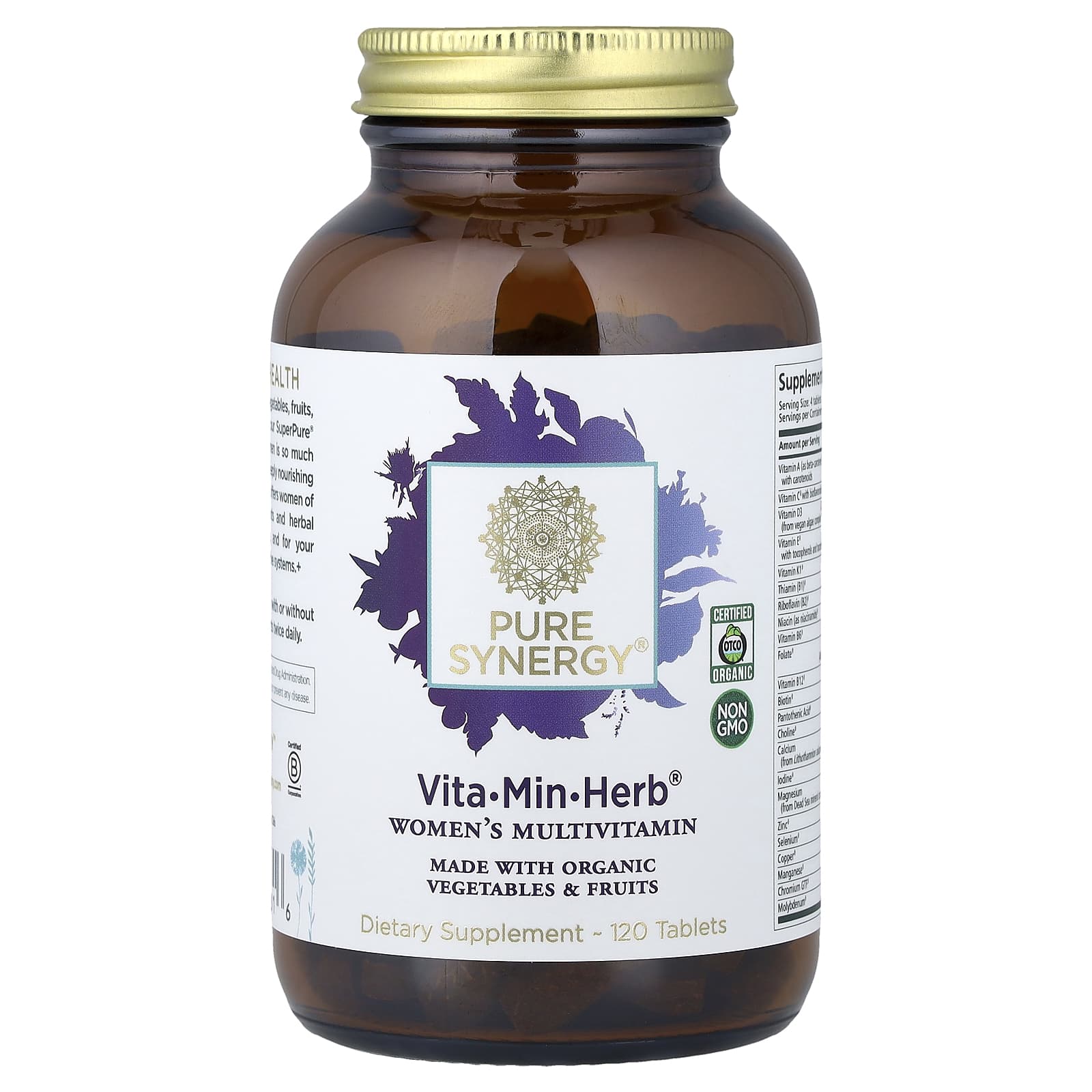 Pure Synergy, Vita-Min-Herb®, Women's Multivitamin, 120 Tablets