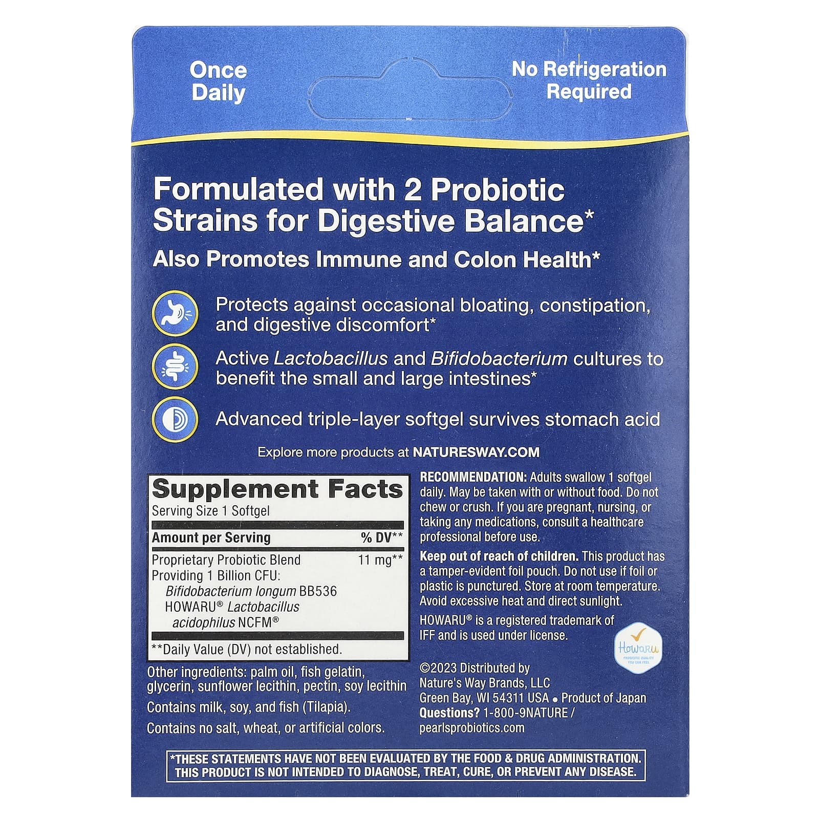 Nature's Way, Acidophilus Probiotic Pearls , 1 Billion CFU, 90 Softgels