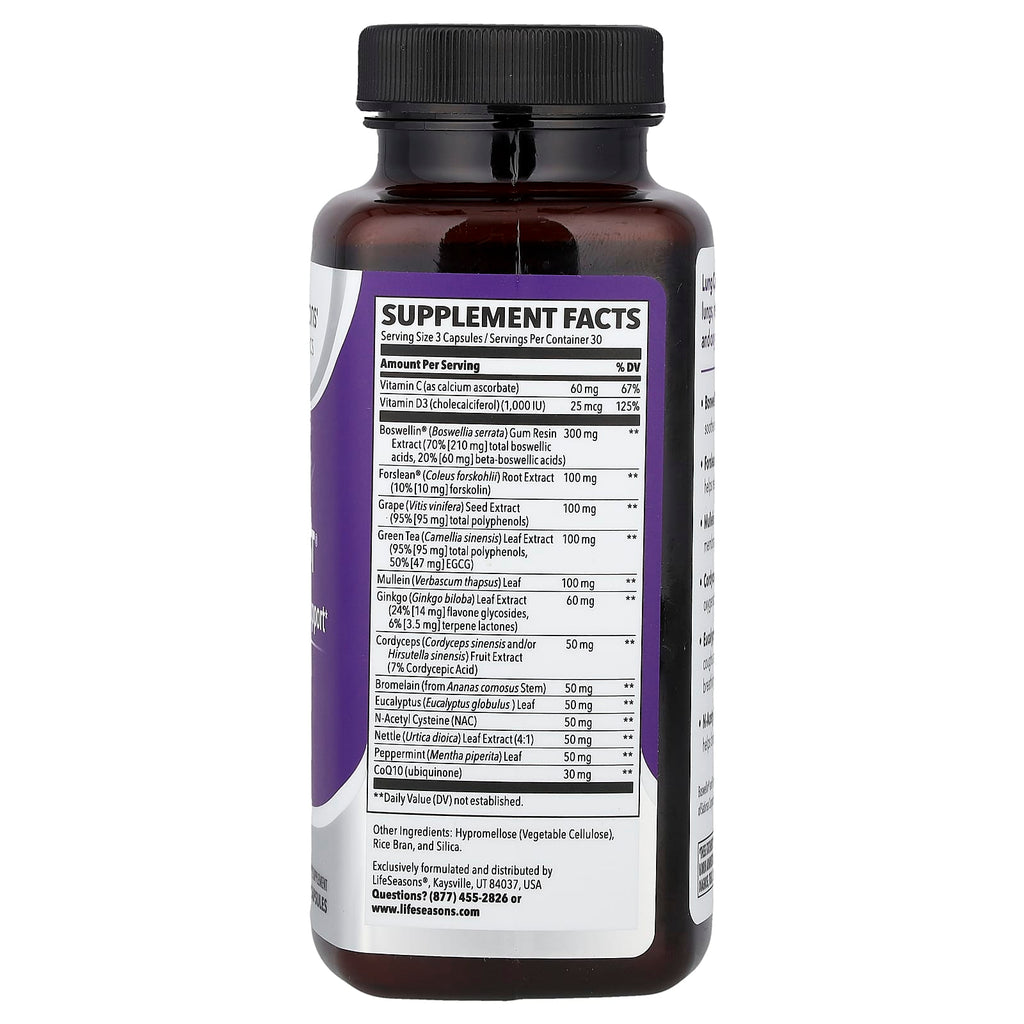 LifeSeasons, Lung Capaci-T®, Respiratory Support, 90 Veg Capsules