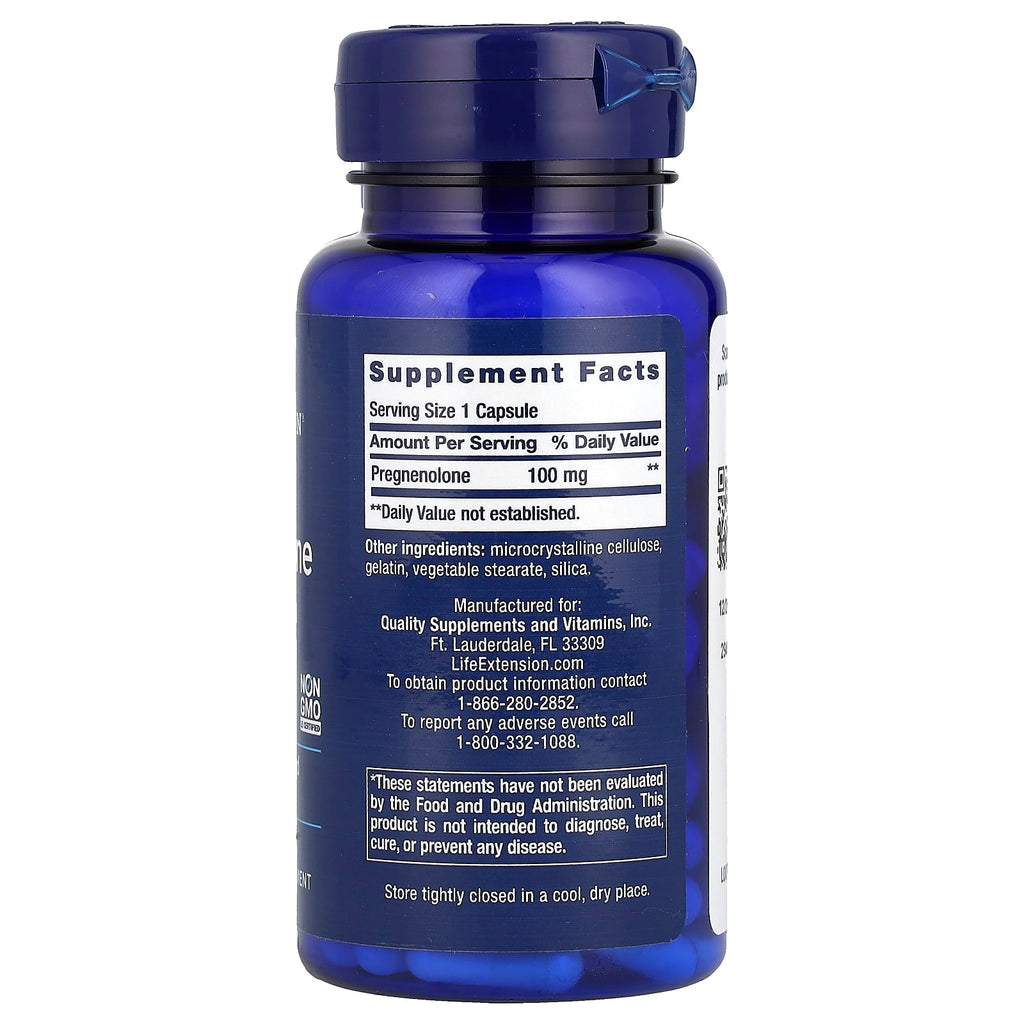 Life Extension, Pregnenolone, 100 mg, 100 Capsules