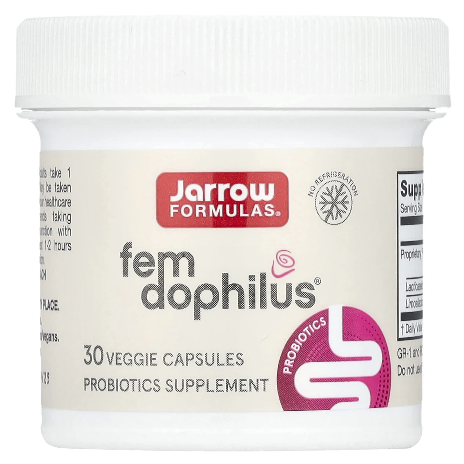 Jarrow Formulas, Vegan Fem Dophilus®, 1 Billion CFU, 30 Veggie Capsules