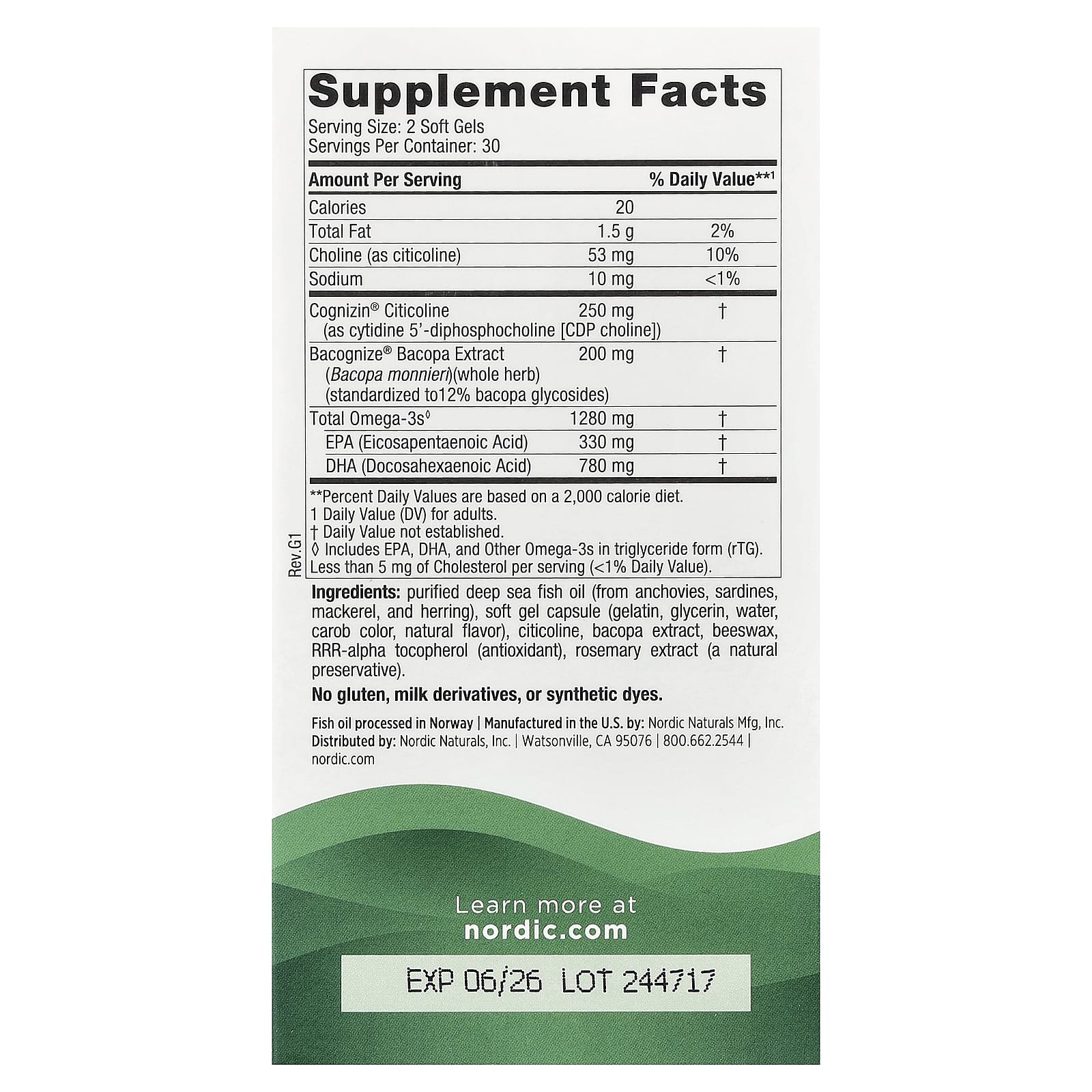 Nordic Naturals, Focus Support, Omega Blend, 60 Soft Gels