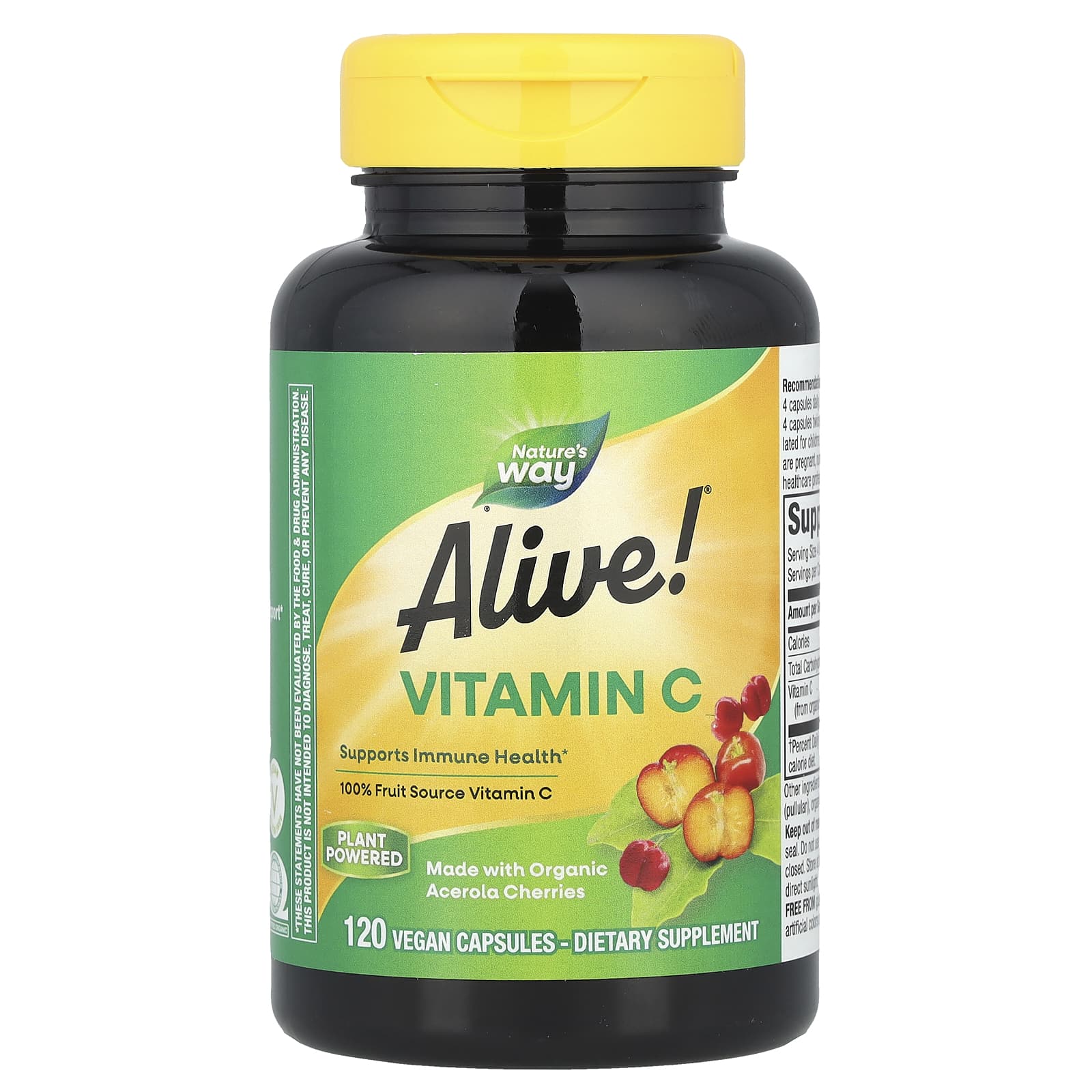 Nature's Way, Alive!®, Vitamin C, 120 Vegan Capsules (125 mg per Capsule)