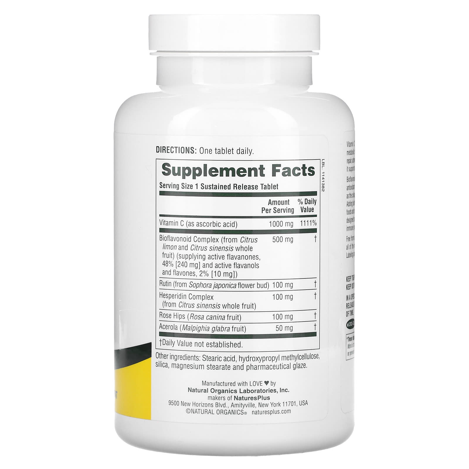NaturesPlus, Sustained Release Super C Complex, 180 Tablets