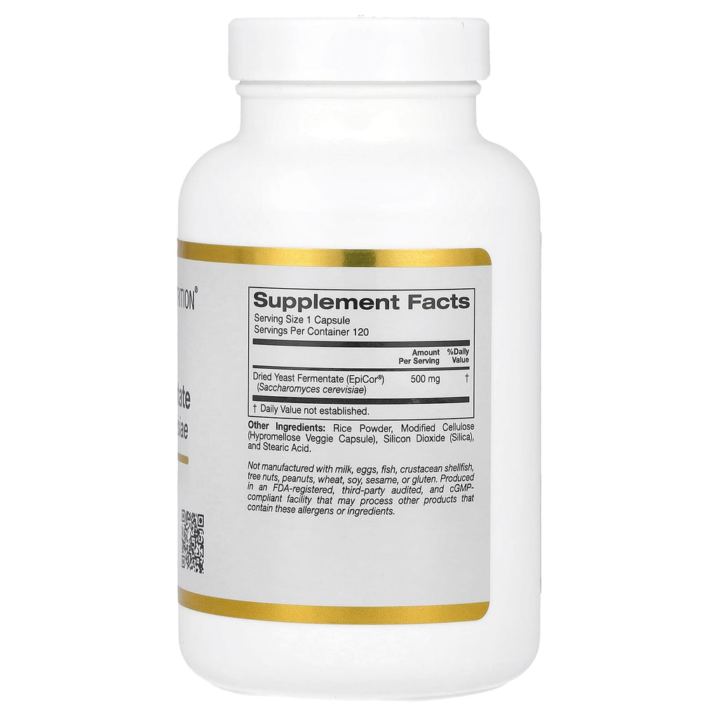 California Gold Nutrition, Epicor®, Dried Yeast Fermentate, 500 mg, 120 Veggie Capsules