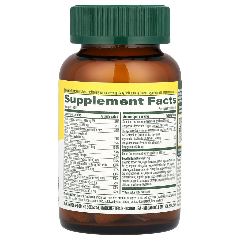 MegaFood, Women's 40+ One Daily Multivitamin, 30 Tablets
