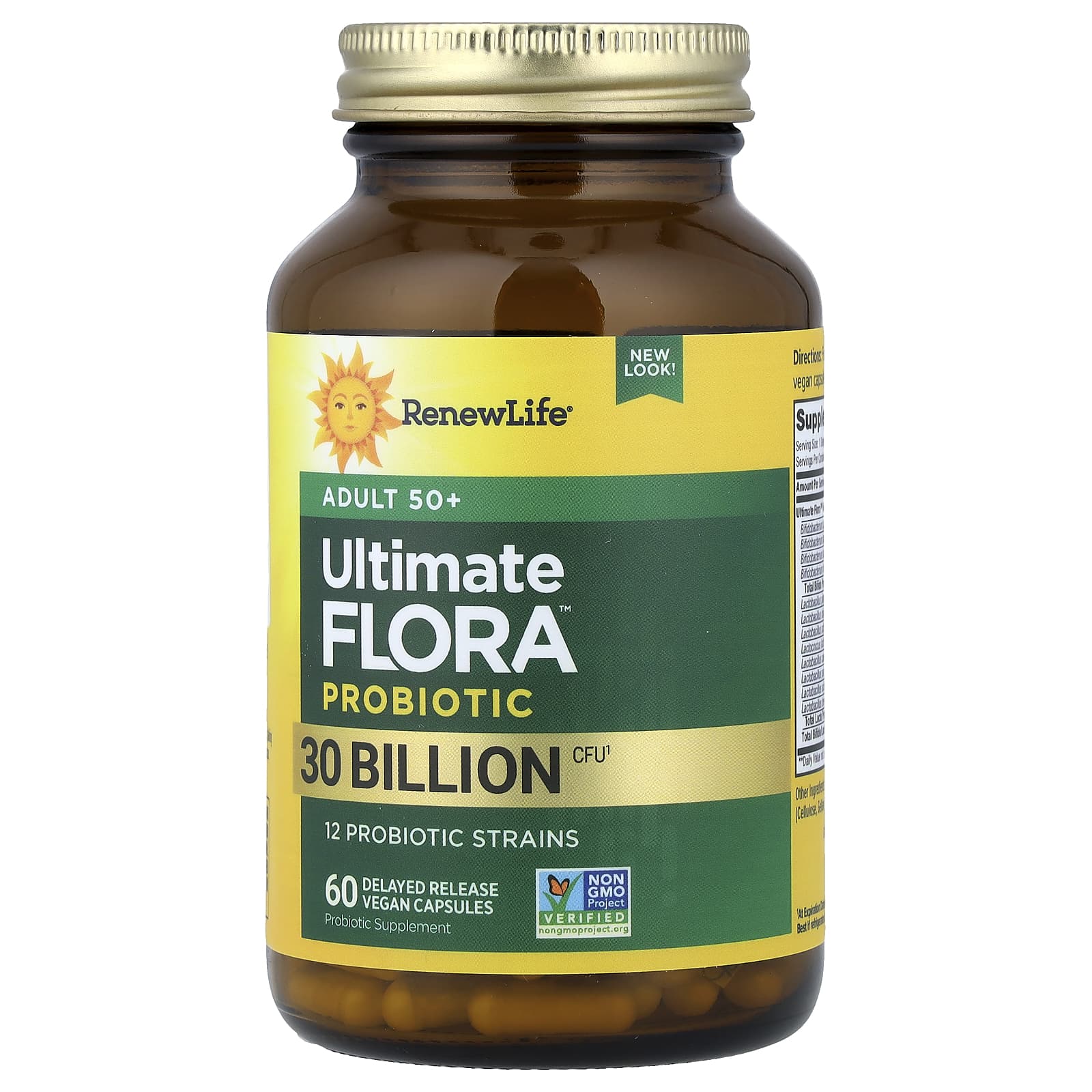 Renew Life, Ultimate Flora™ Probiotic, Adult 50+, 60 Vegan Capsules