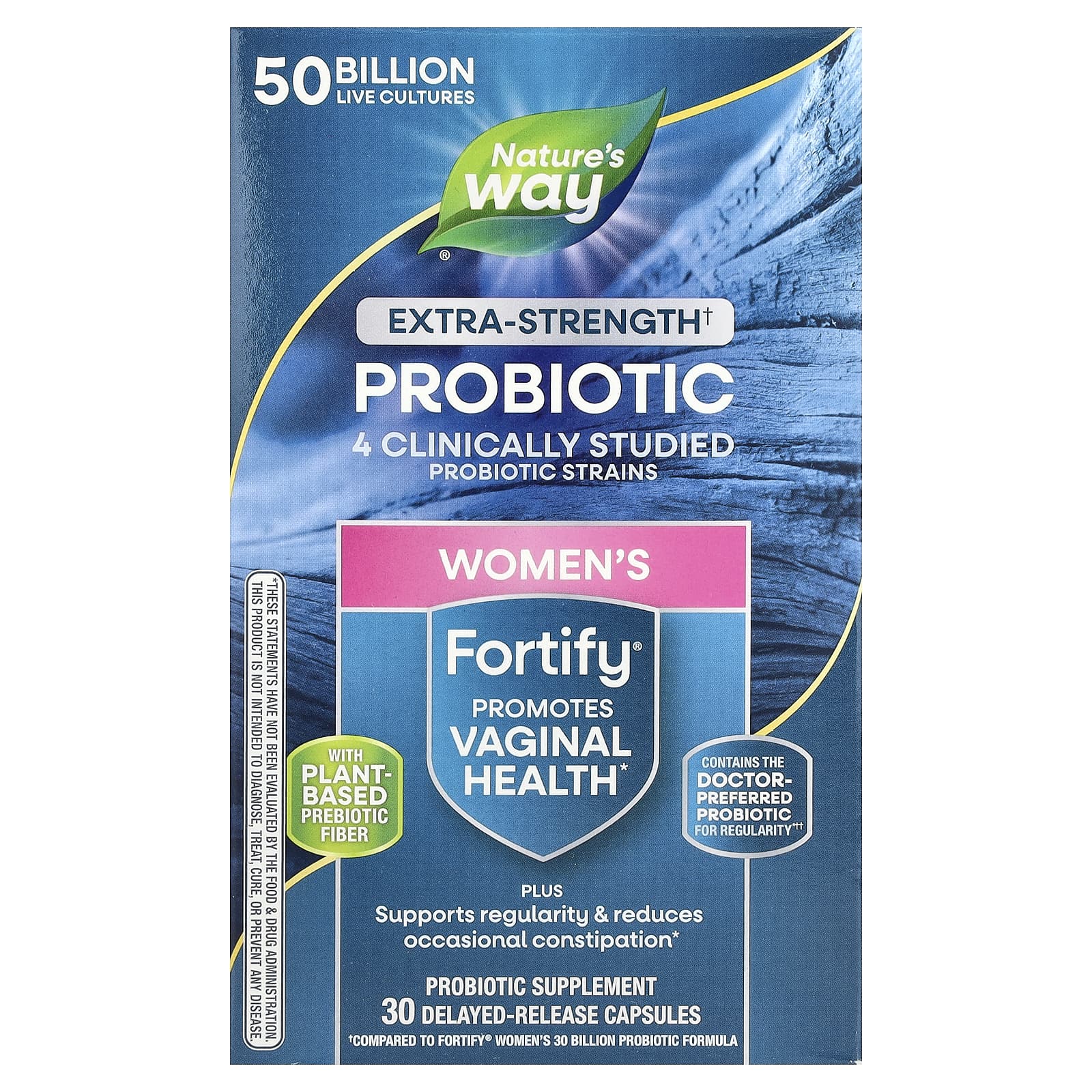 Nature's Way, Fortify® Women's Probiotic, 50 Billion CFU, 30 Delayed-Release Capsules