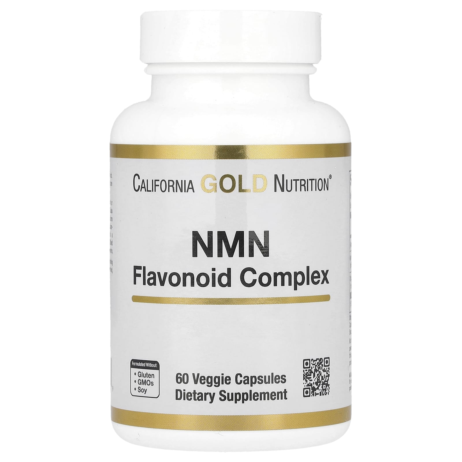 California Gold Nutrition, NMN Flavonoid Complex with Apigenin and Dihydroquercetin, 60 Veggie Capsules