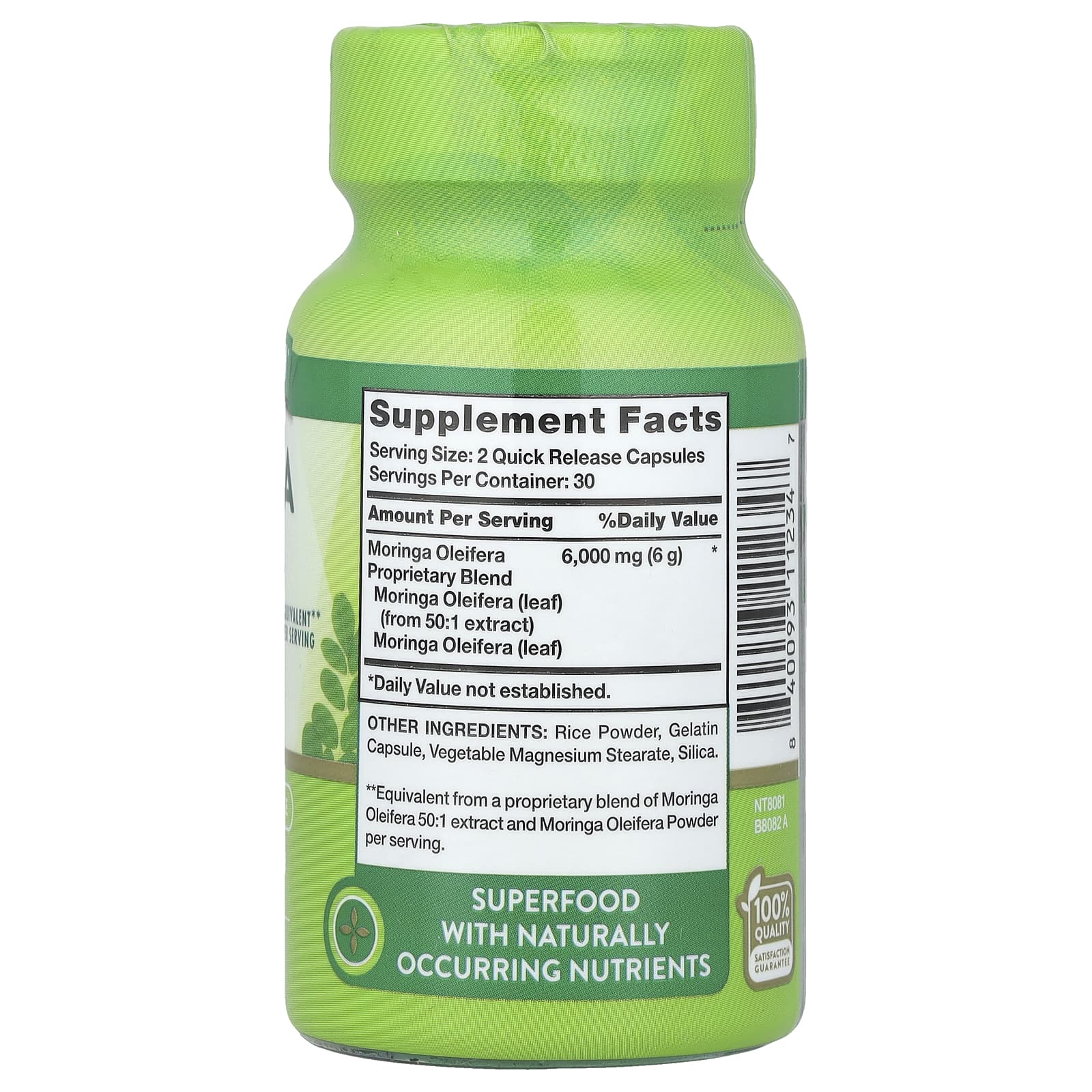Nature's Truth, Moringa Oleifera, 60 Quick Release Capsules (3,000 mg per Capsule)