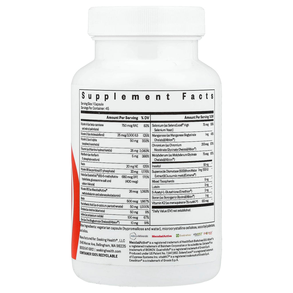 Seeking Health, Multivitamin One, 45 Capsules