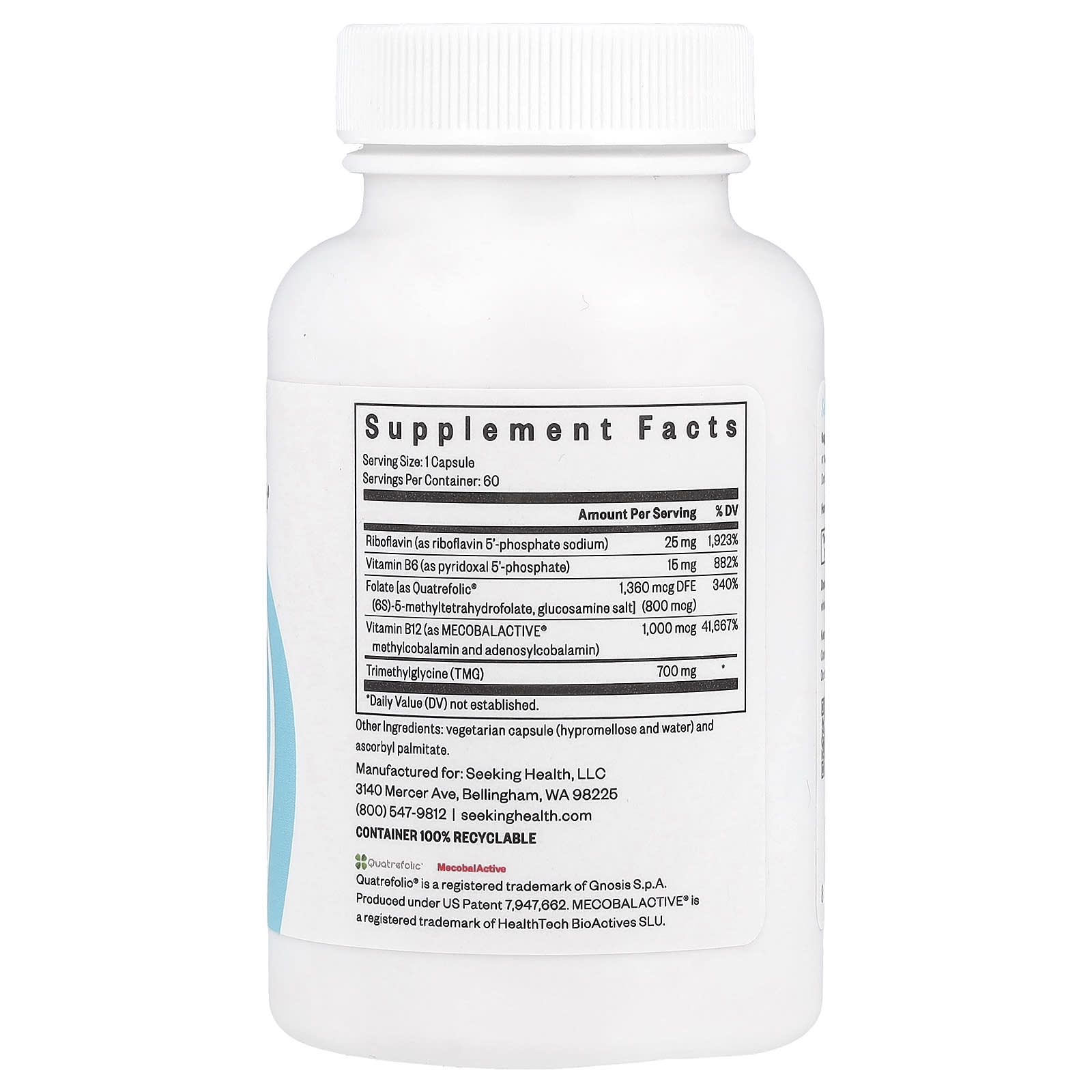 Seeking Health, Homocysteine Nutrients, 60 Capsules
