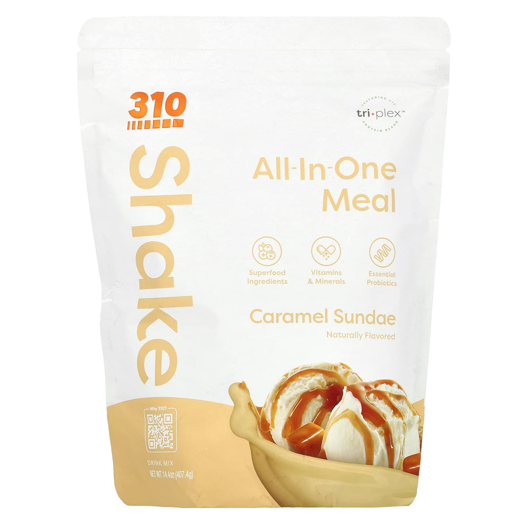 310 Nutrition, All-In-One Meal Shake, Caramel Sundae , 14.4 oz (407.4 g)