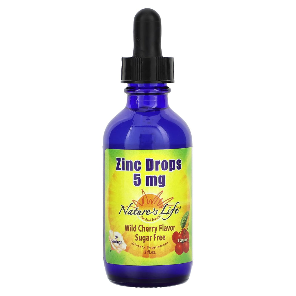 Nature's Life, Zinc Liquid Drops, Wild Cherry, 2 fl oz (59 ml)