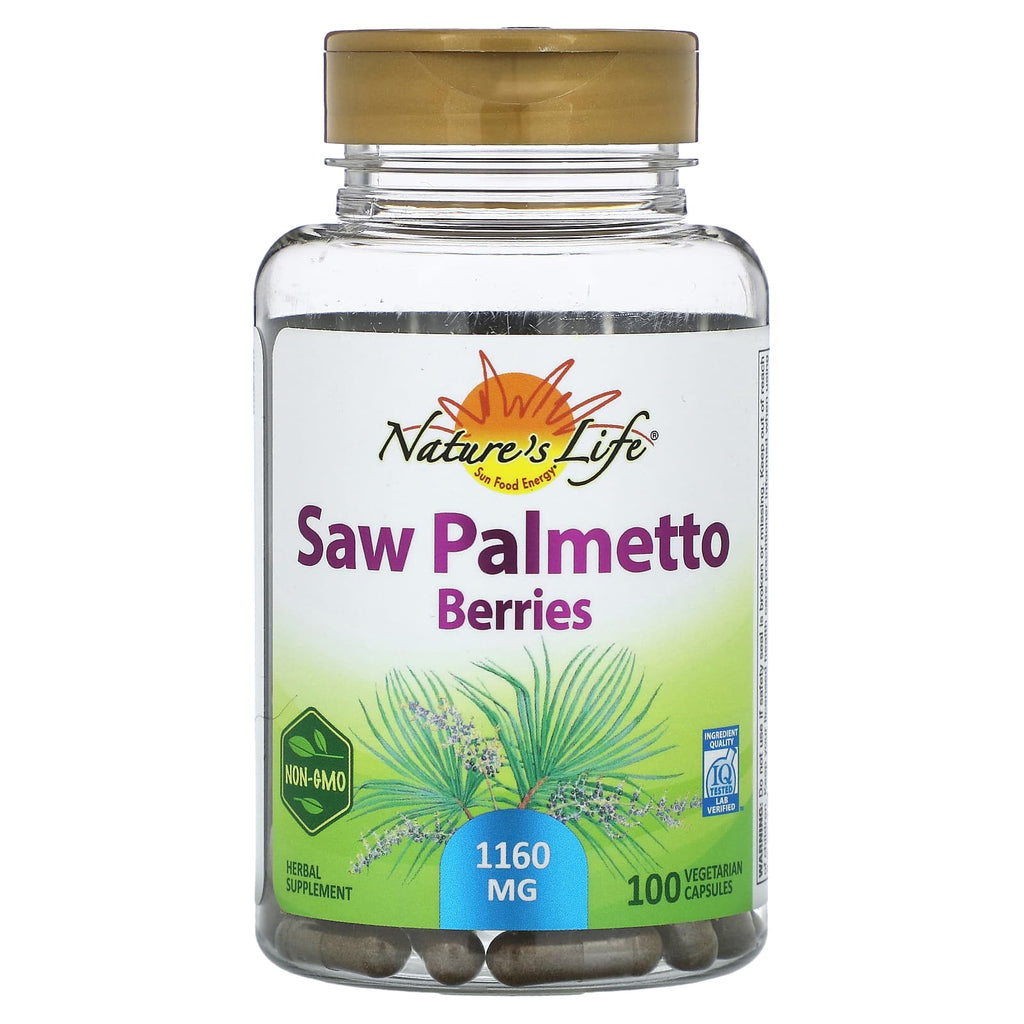 Nature's Life, Saw Palmetto Berries, 100 Vegetarian Capsules (580 mg per Capsule)