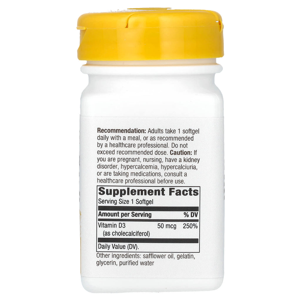 Nature's Way, Vitamin D3, 50 mcg (2,000 IU), 120 Softgels