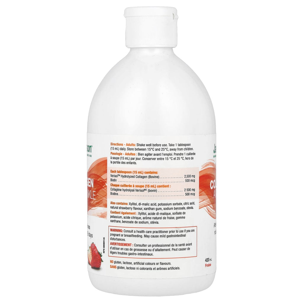 Jamieson Vitamins, Collagen, Anti-Wrinkle, Strawberry, 420 ml