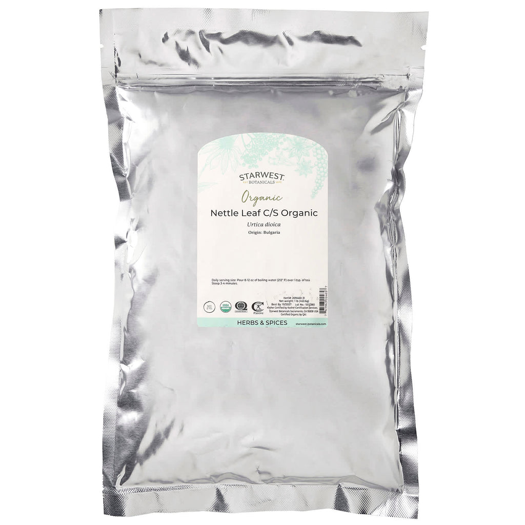 Starwest Botanicals, Organic Nettle Leaf C/S, 1 lb (453.6 g)