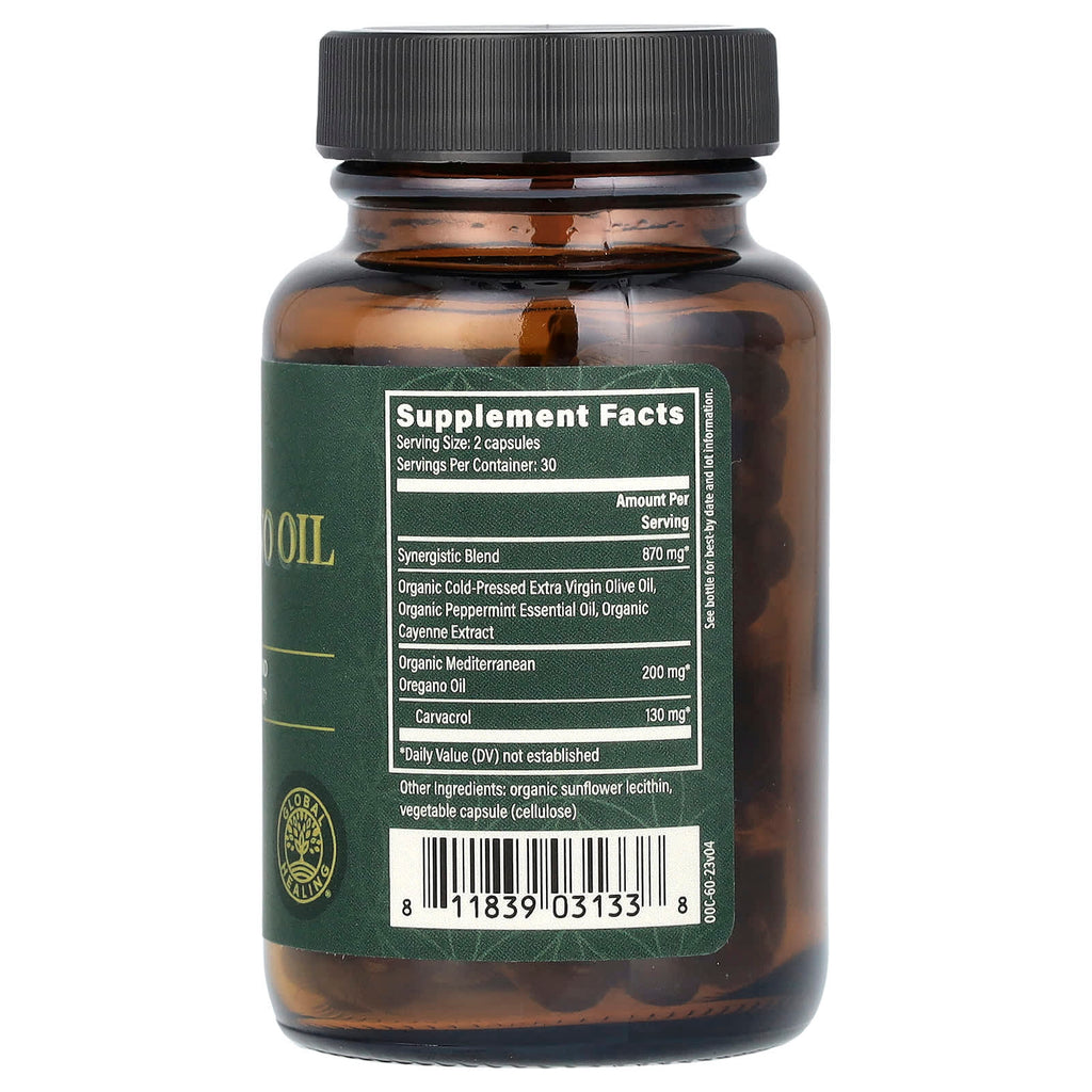 Global Healing, Oregano Oil, 60 Liquid Capsules