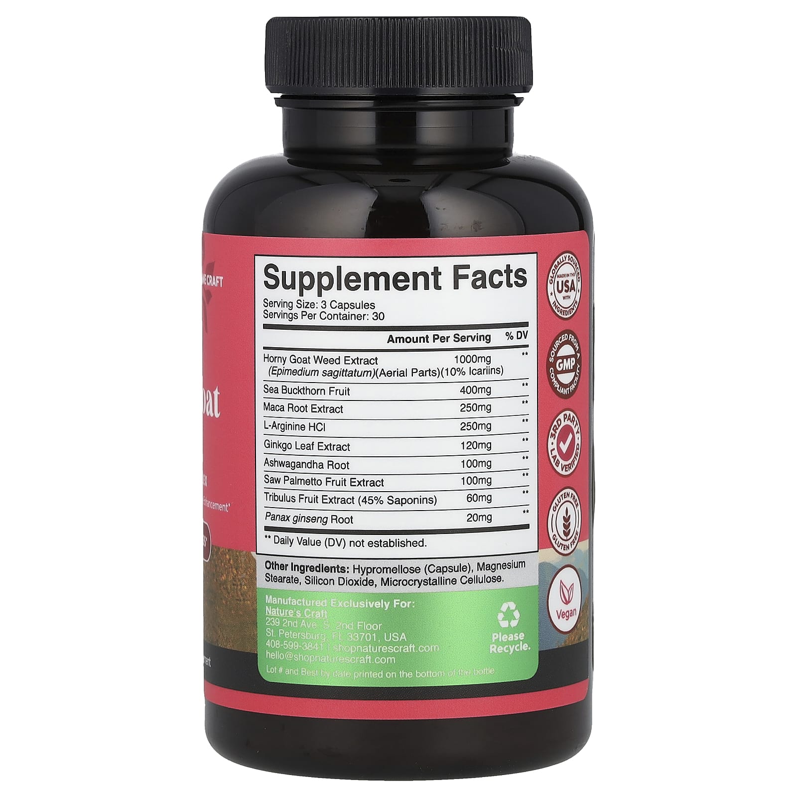 Nature's Craft, Horny Goat Weed, Women's Complex, 90 Capsules