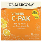 Dr. Mercola, Vitamin C-PAK, Natural Orange, 500 mg, 30 Packets 0.17 oz (4.84 g) Each