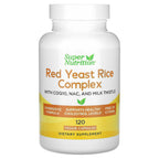 Super Nutrition, Red Yeast Rice Complex with Organic Red Yeast Rice, N-Acetyl Cysteine, Coenzyme Q10, and Milk Thistle Extract, 120 Veggie Capsules