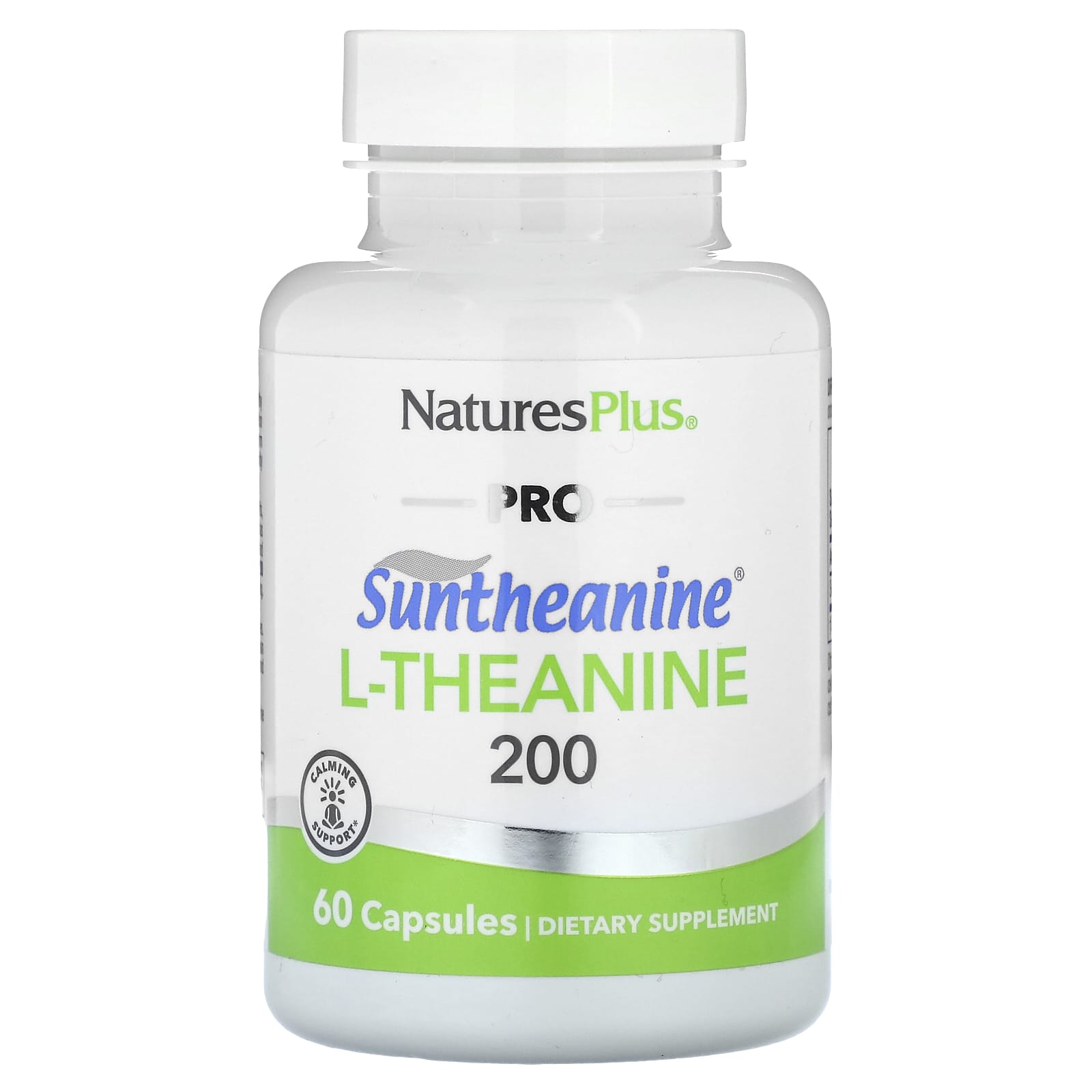 NaturesPlus, Pro, Suntheanine L-Theanine 200, 60 Capsules (100 mg per Capsule)