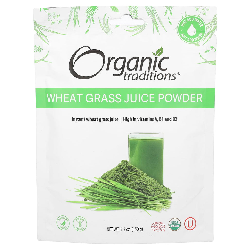 Organic Traditions, Wheat Grass Juice Powder, 5.3 oz (150 g)