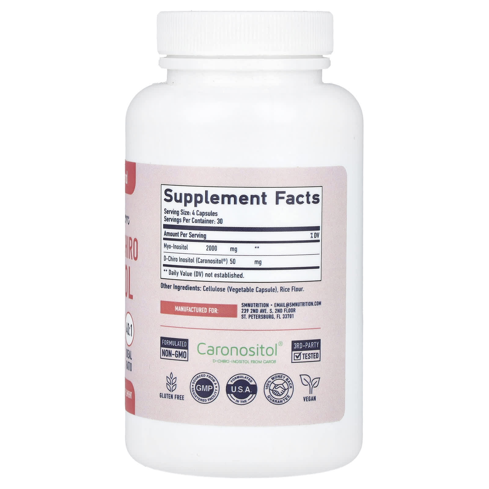 SMNutrition, Myo & D-Chiro Inositol, 120 Capsules