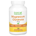 Super Nutrition, Magnesium Glycinate, 180 Veggie Capsules (133 mg per Capsule)