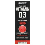 Onnit, Plant Based Vitamin D3 with Vitamin K2, Grapefruit, 25 mcg (1,000 IU), 0.8 fl oz (24 ml)