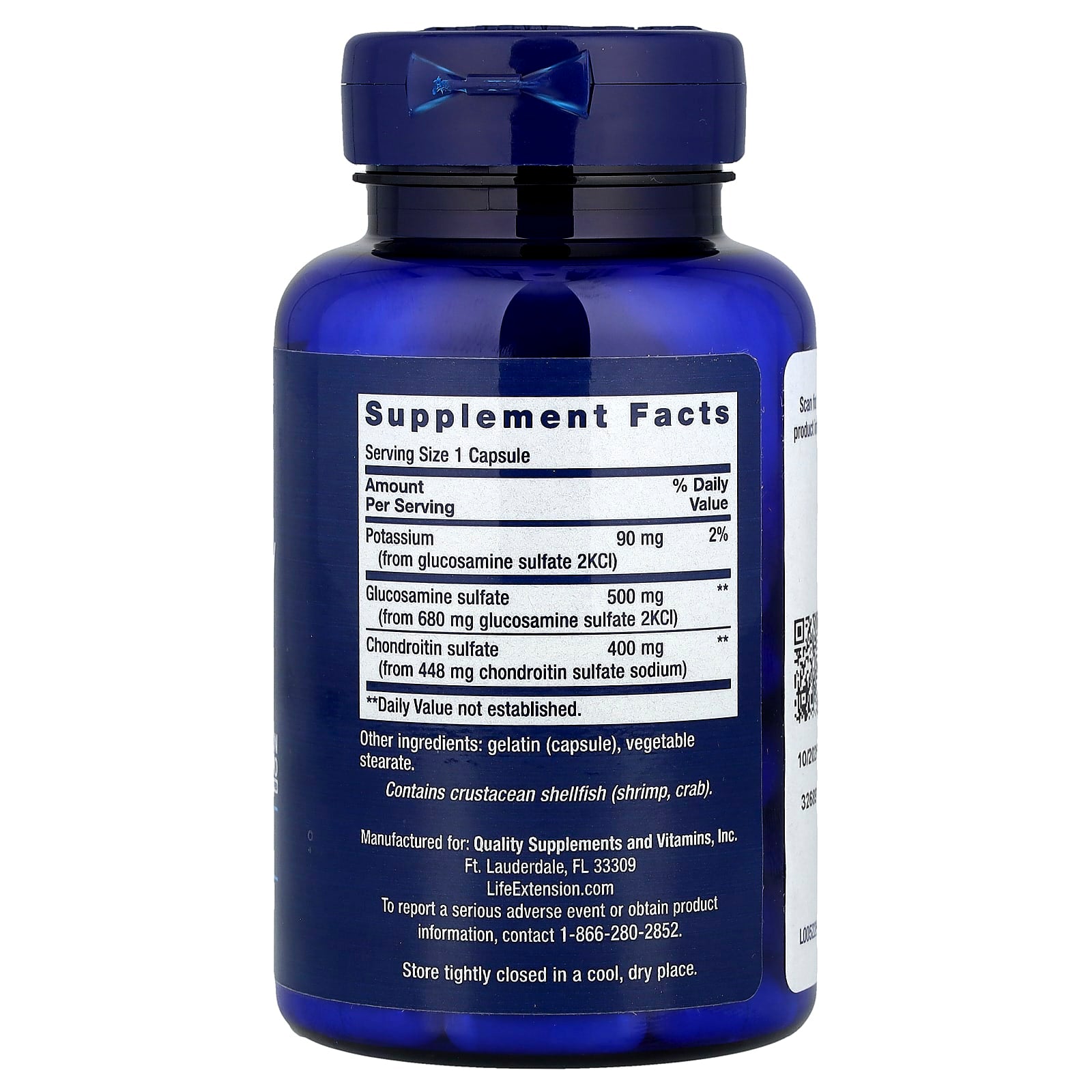 Life Extension, Glucosamine/Chondroitin, 90 Capsules