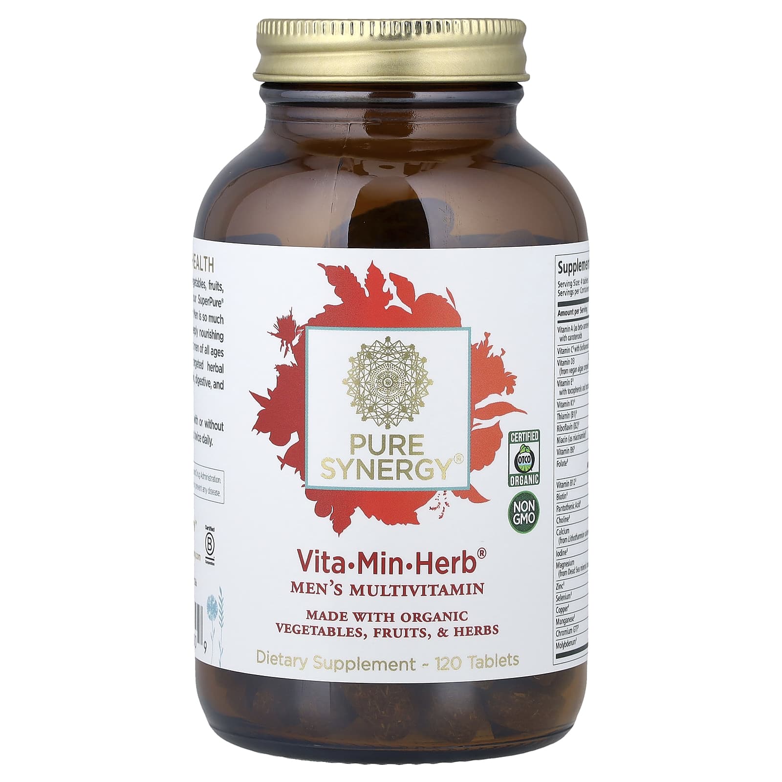 Pure Synergy, Vita-Min-Herb®, Men's Multivitamin, 120 Tablets