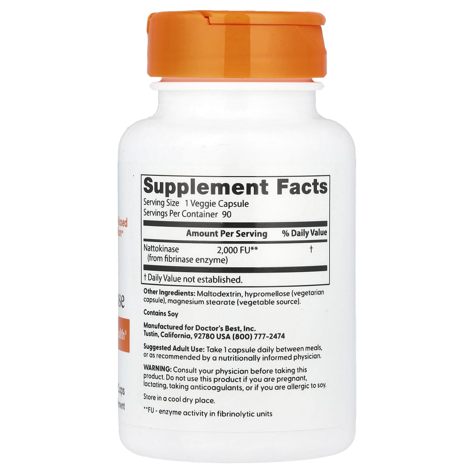 Doctor's Best, Nattokinase, 2,000 FUs, 90 Veggie Caps