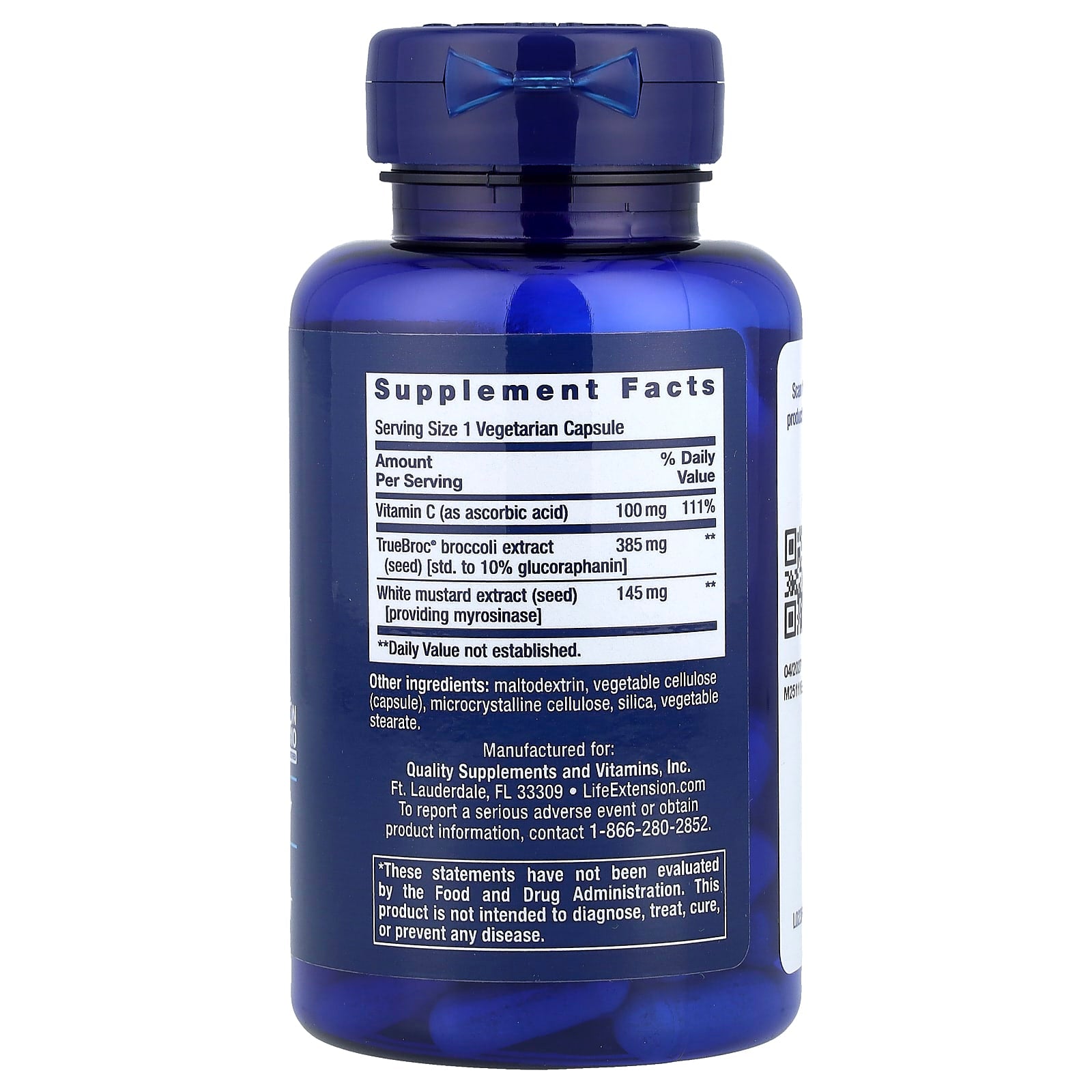 Life Extension, Optimized Broccoli and Myrosinase, 30 Vegetarian Capsules