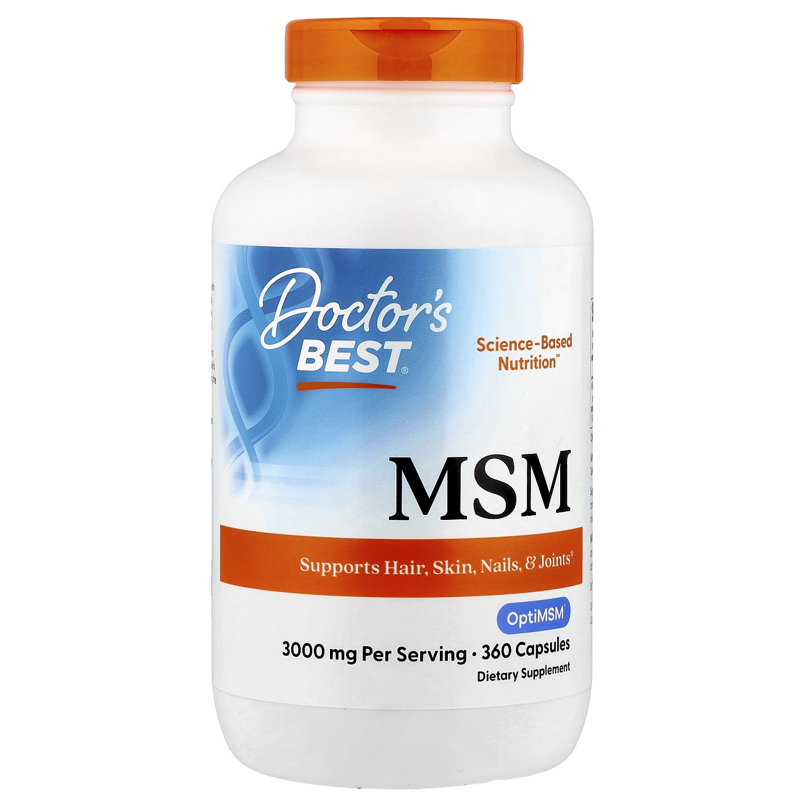 Doctor's Best, MSM with OptiMSM®, 360 Capsules (1,000 mg per Capsule)
