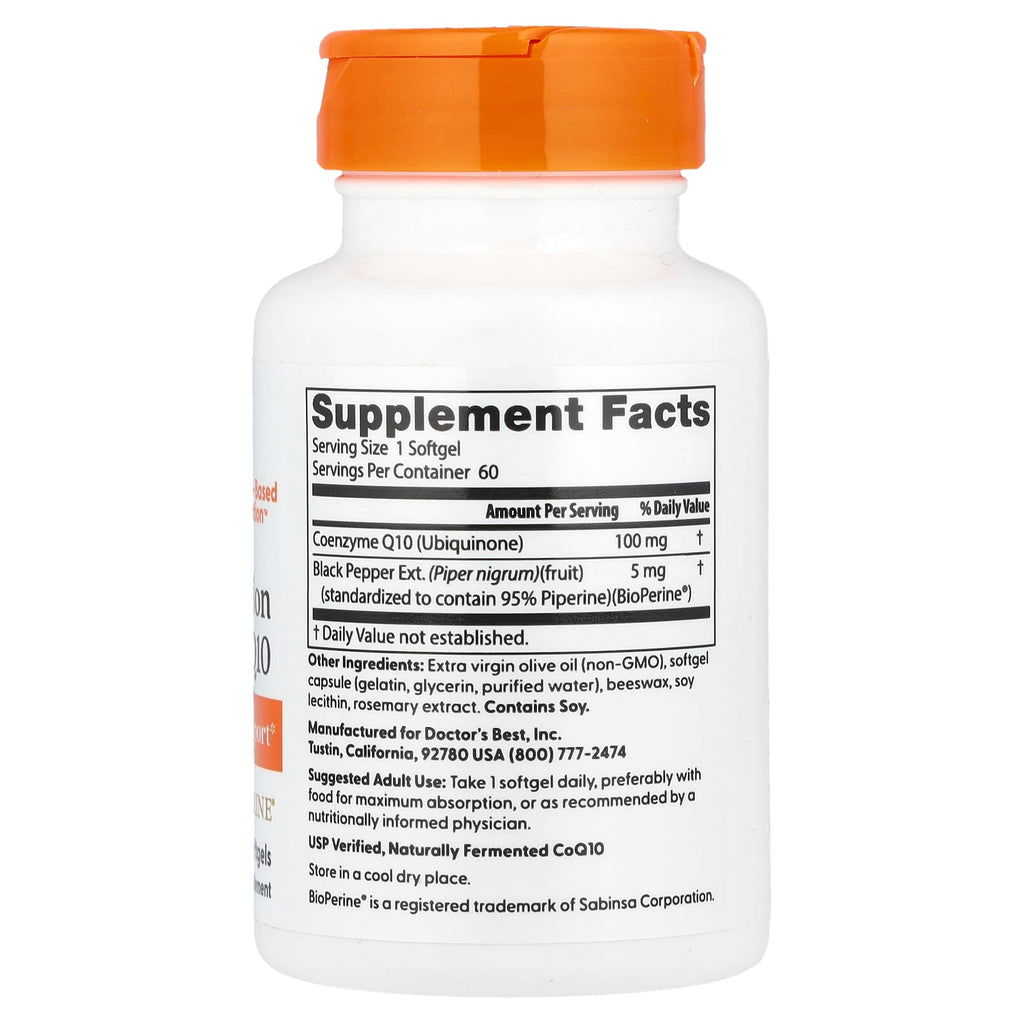 Doctor's Best, High Absorption CoQ10, 60 Softgels