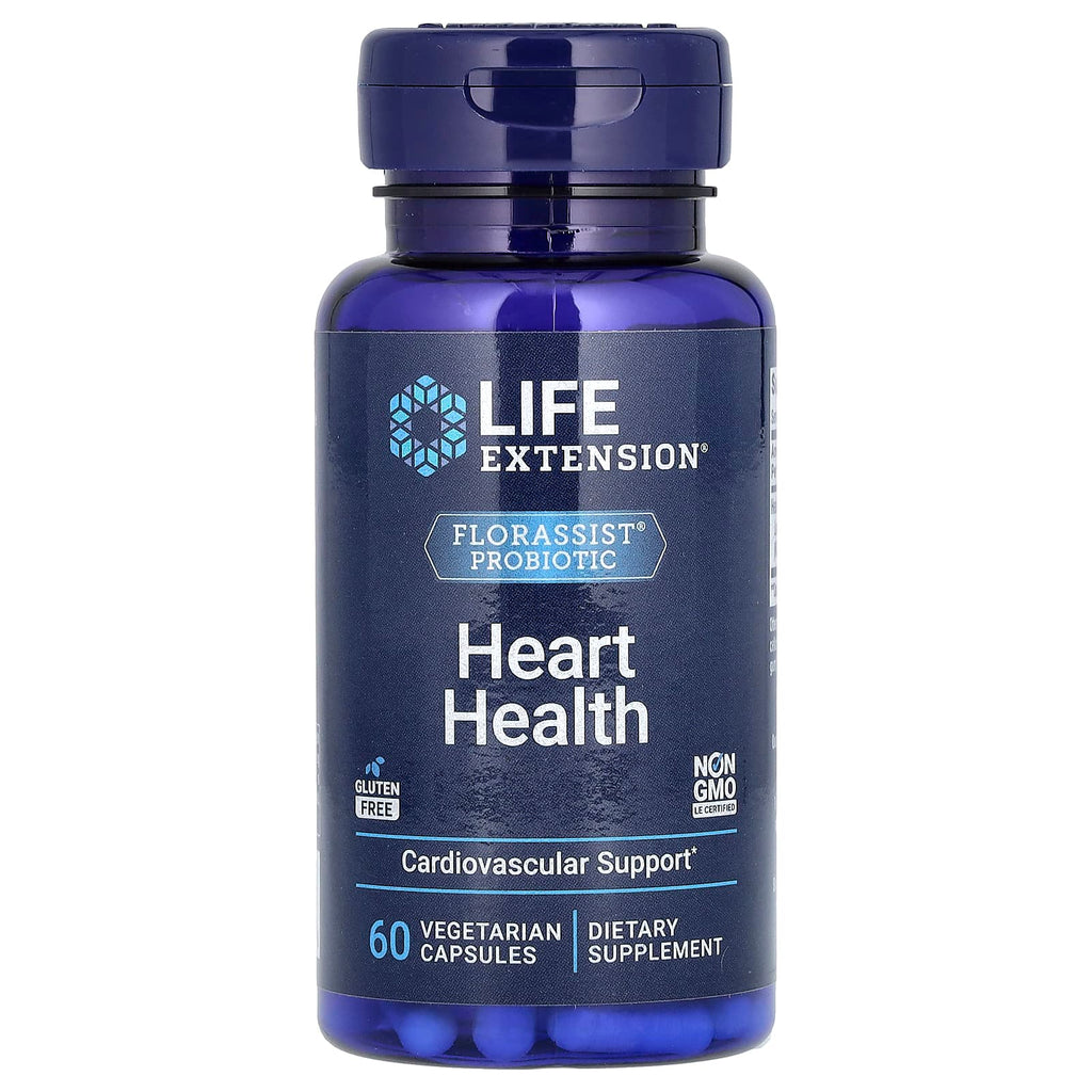 Life Extension, FLORASSIST Probiotic Heart Health, 60 Vegetarian Capsules (74 mg per Capsule)