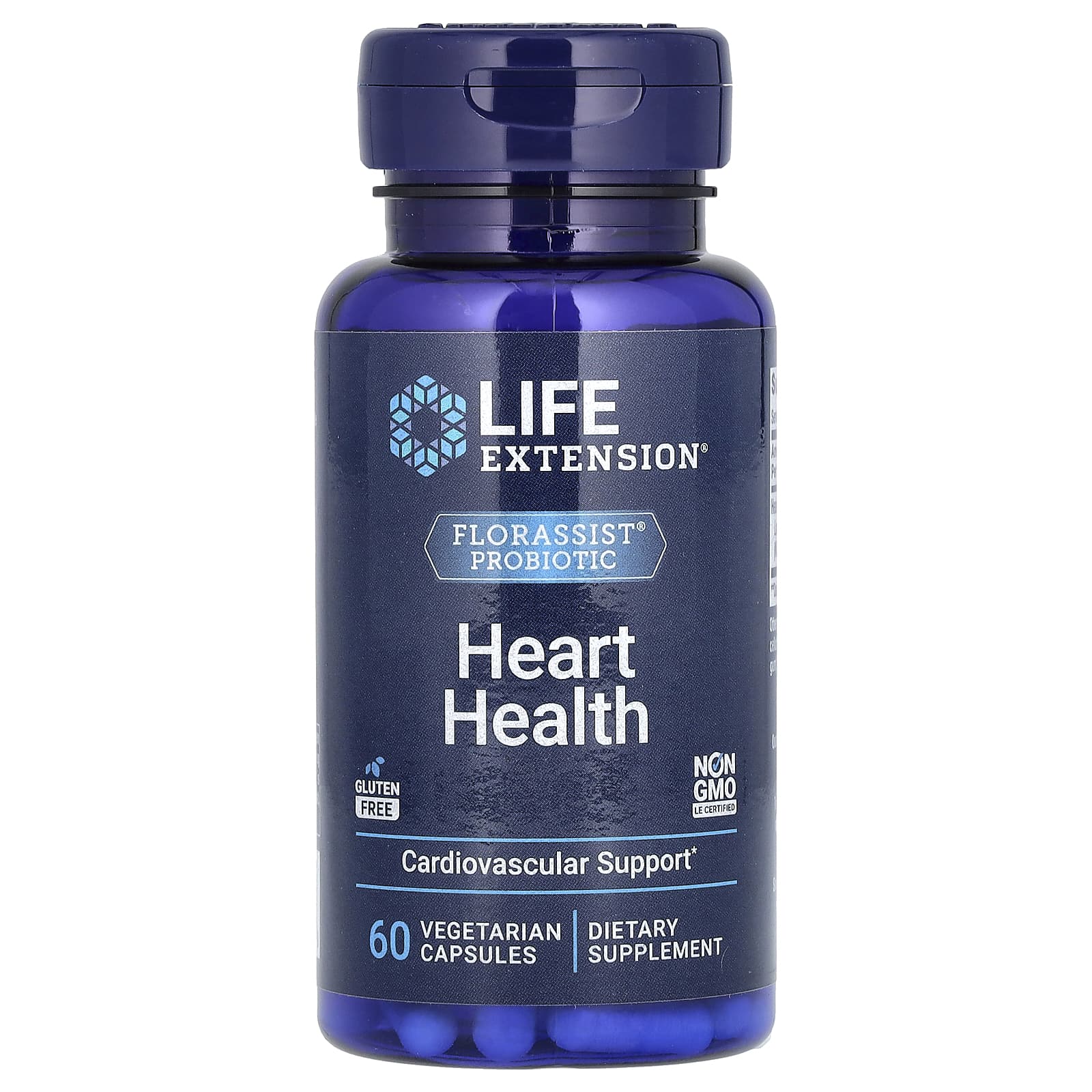 Life Extension, FLORASSIST Probiotic Heart Health, 60 Vegetarian Capsules (74 mg per Capsule)