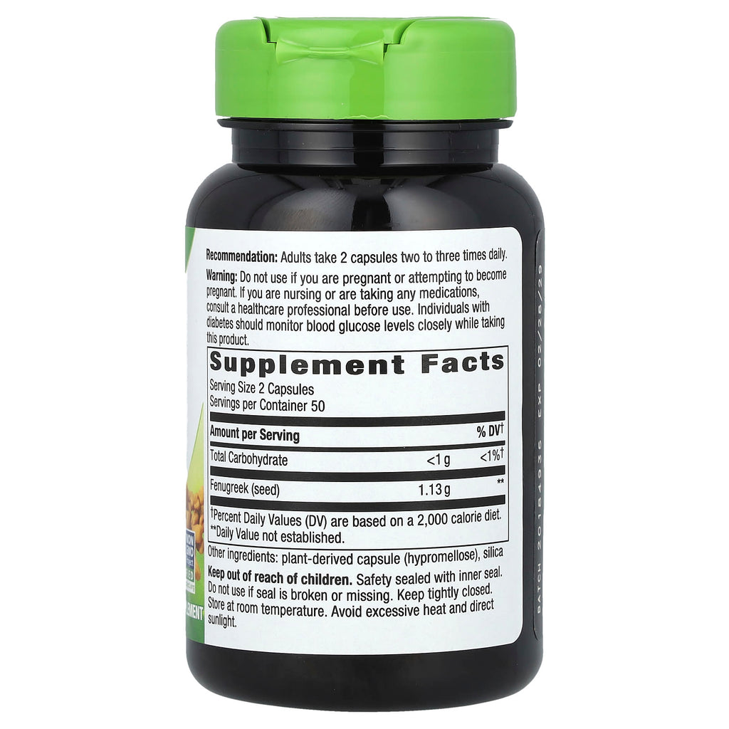 Nature's Way, Fenugreek Seed, 100 Vegan Capsules (565 mg per Capsule)
