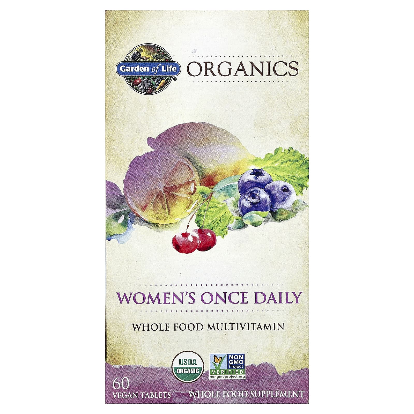 Garden of Life, Organics, Women's Once Daily, 60 Vegan Tablets
