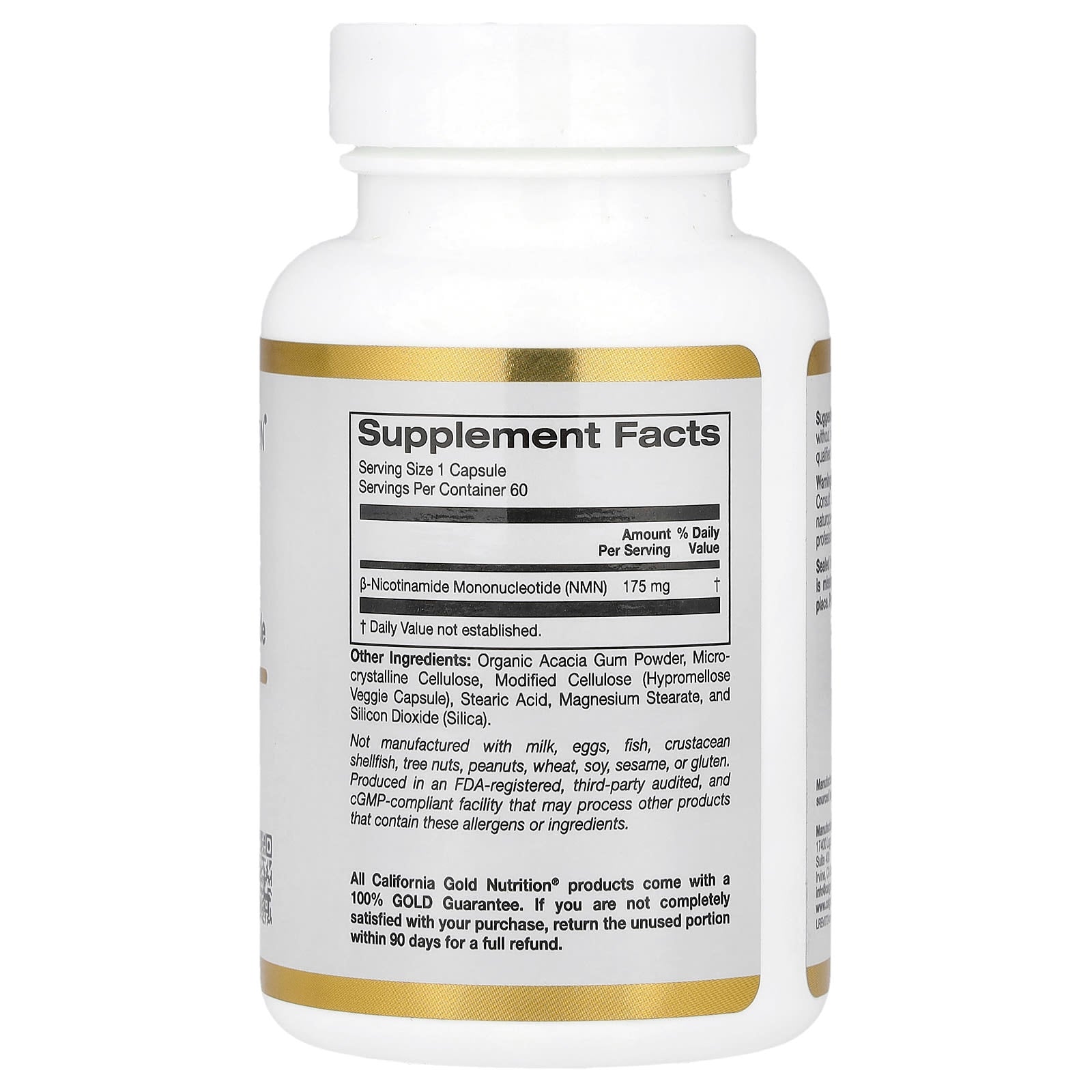 California Gold Nutrition, NMN, 175 mg, 60 Veggie Capsules