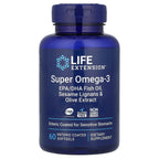 Life Extension, Super Omega-3, EPA/DHA Fish Oil, Sesame Lignans & Olive Extract, 60 Enteric Coated Softgels